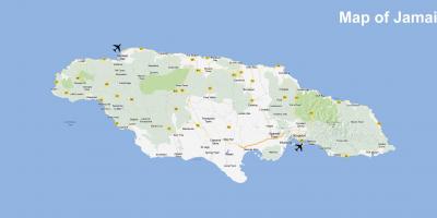 Žemėlapis jamaika oro uostų ir kurortai