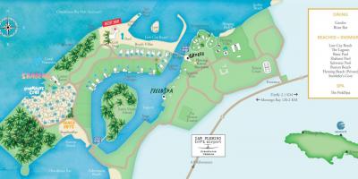 Žemėlapis jamaikos kurortai