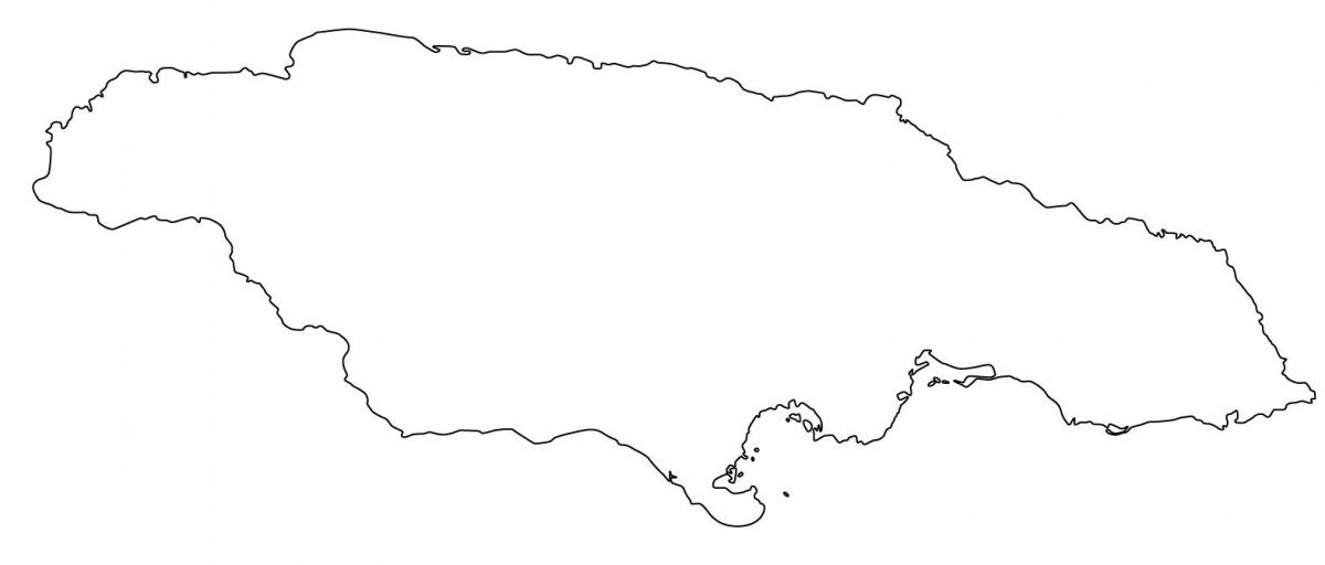 Žemėlapis jamaika kontūro