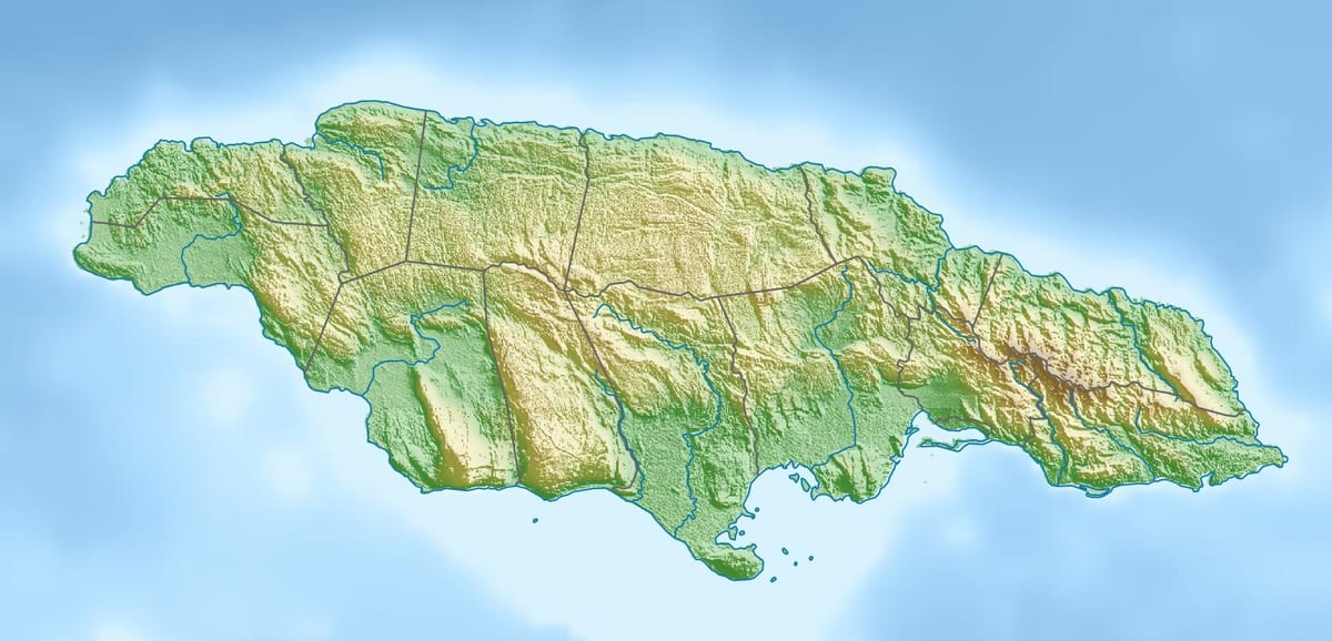 Žemėlapis paramos jamaika