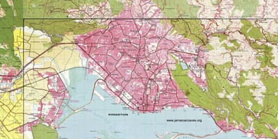 Kingston jamaica žemėlapyje