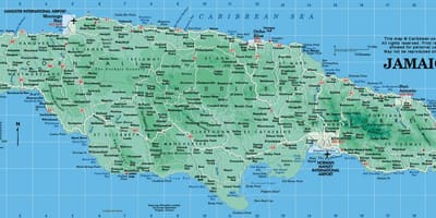 Geografinis žemėlapis iš jamaika