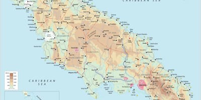 Žemėlapis pietų pakrantės jamaika 