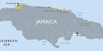 Žemėlapis jamaika oro uostai